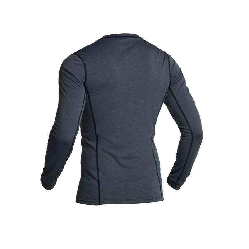 Halvarssons Comfort Long Sleeves Merino Wool Base Layer Top Grey FREE 1 YEAR Returns, FREE UK Delivery | ThrottleChimp