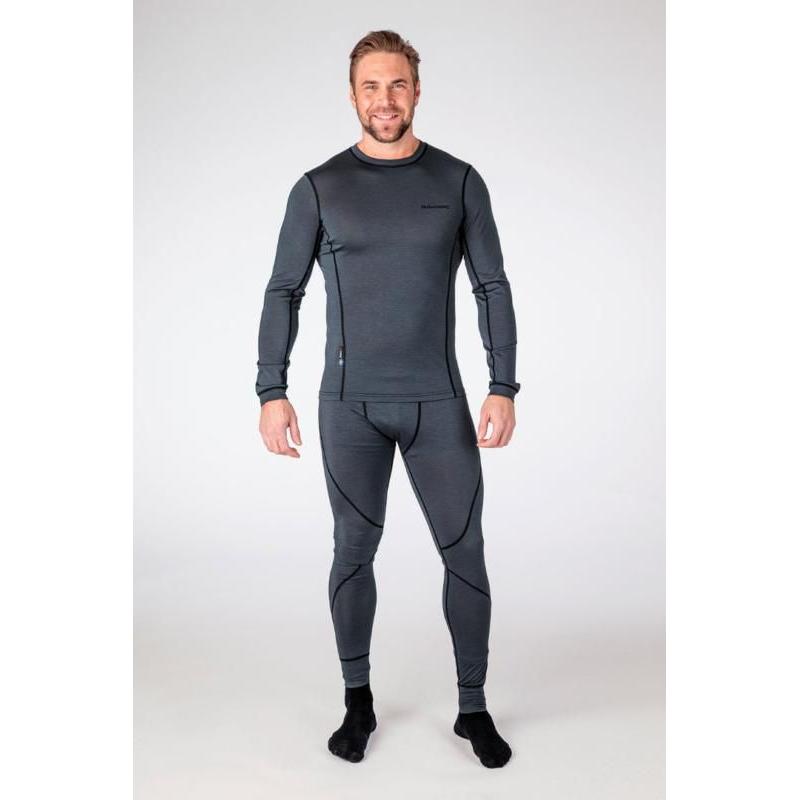 Halvarssons Comfort Long Johns Merino Wool Base Layer Leggings Grey FREE 1 YEAR Returns, FREE UK Delivery | ThrottleChimp