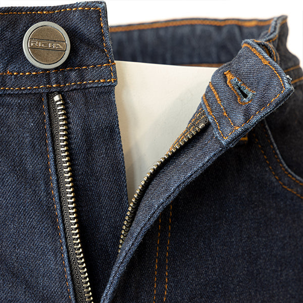 Richa Carter Riding Denim Jeans Dark Blue