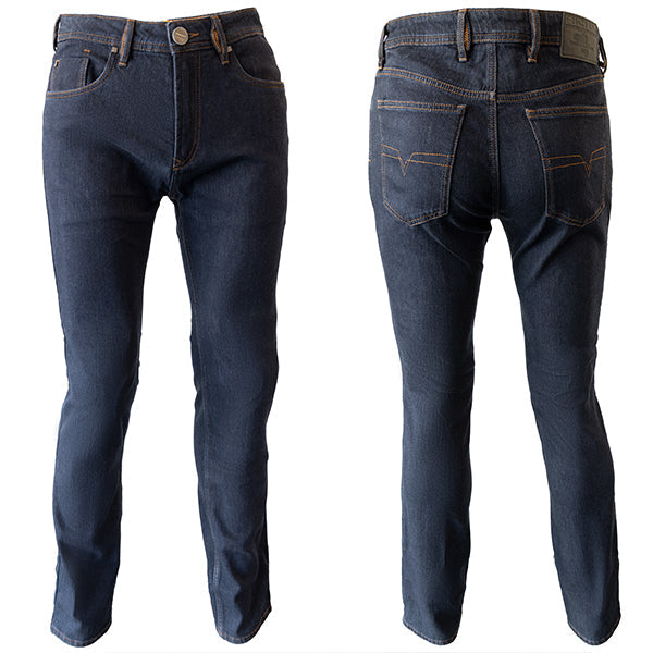 Richa Carter Riding Denim Jeans Dark Blue