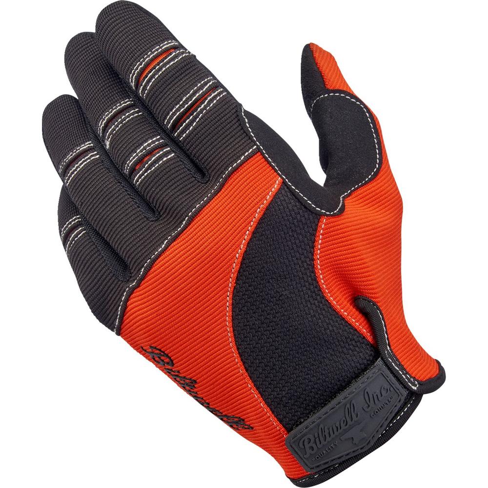 Biltwell Moto Short Cuff Textile Gloves Orange / Black FREE 1 YEAR Returns, FREE UK Delivery | ThrottleChimp