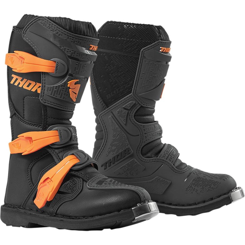Thor Blitz XP Youth Boots Charcoal / Orange