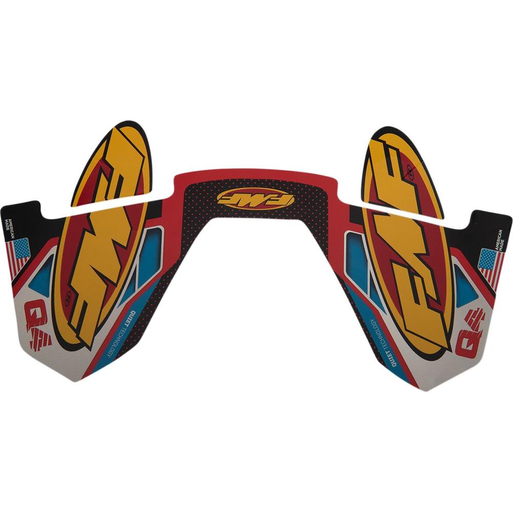 FMF Q4 HEX Exhaust Replacement Decal Black / Red / Yellow FREE 1 YEAR Returns, FREE UK Delivery | ThrottleChimp
