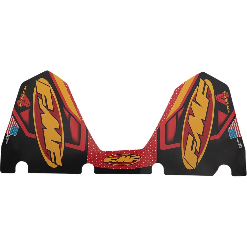 FMF Powercore 4 Exhaust Replacement Decal Black / Red / Yellow FREE 1 YEAR Returns, FREE UK Delivery | ThrottleChimp