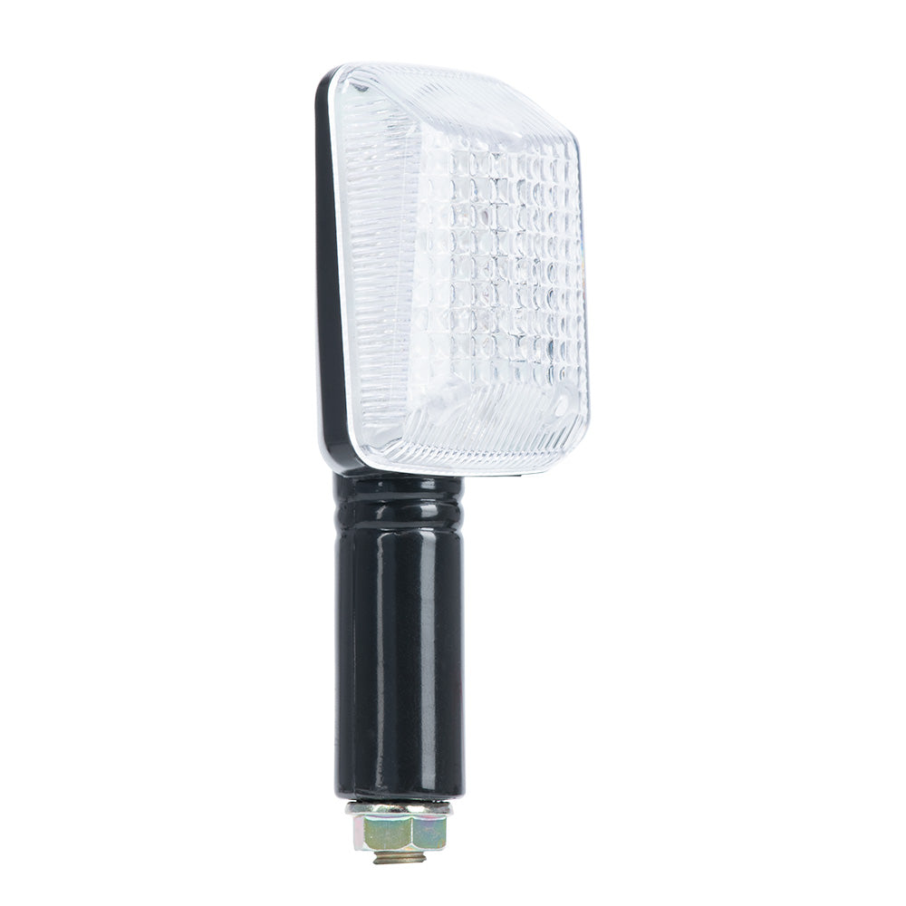 Oxford Long Stem Rectangle Indicator Black With Clear Lens FREE 1 YEAR Returns, FREE UK Delivery | ThrottleChimp