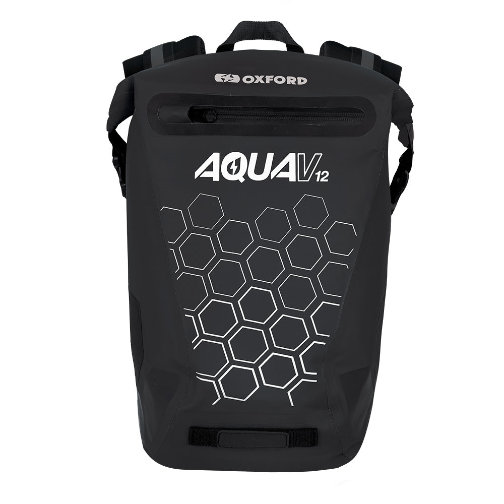 Oxford Aqua V12 Waterproof Backpack Black - 12 Litres FREE 1 YEAR Returns, FREE UK Delivery | ThrottleChimp