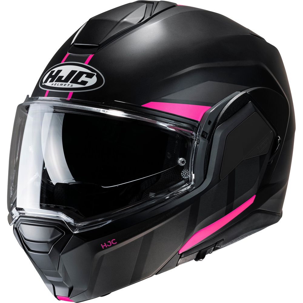 HJC I100 Beis Flip-Up Helmet MC8SF Pink FREE 1 YEAR Returns, FREE UK Delivery | ThrottleChimp