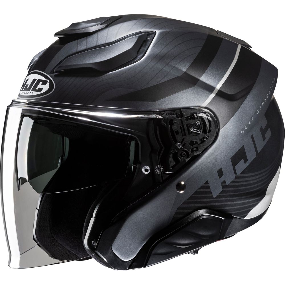 HJC F31 Naby Open Face Helmet MC5SF Black FREE 1 YEAR Returns, FREE UK Delivery | ThrottleChimp