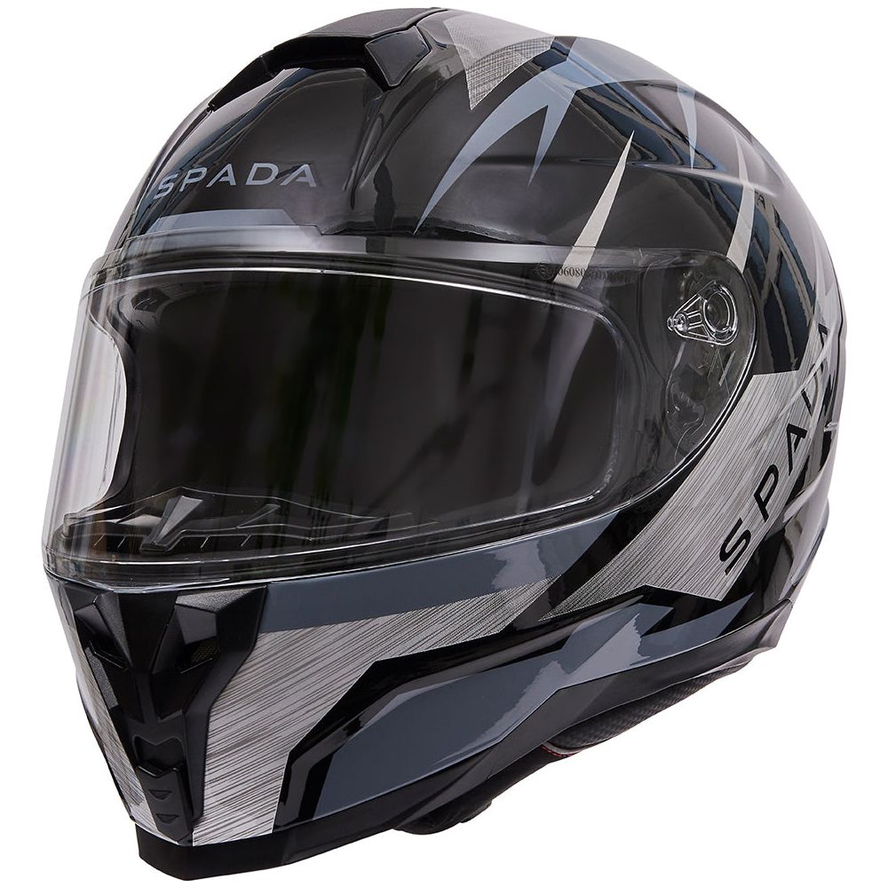 Spada Raiden 2 Thunder Full Face Helmet Black / Grey FREE 1 YEAR Returns, FREE UK Delivery | ThrottleChimp