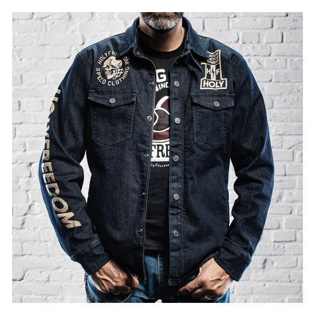 Holy Freedom Genoa Stampato Jacket Denim