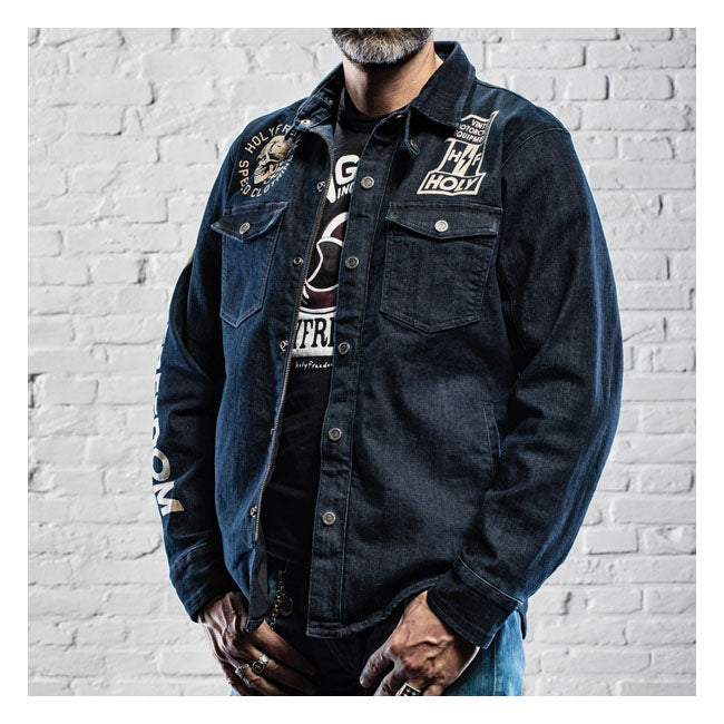 Holy Freedom Genoa Stampato Jacket Denim