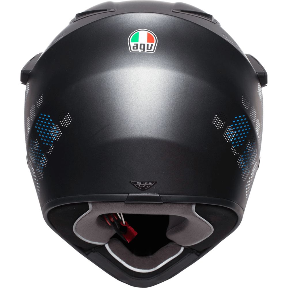 AGV AX9 Antartica Matt Black / Cyan