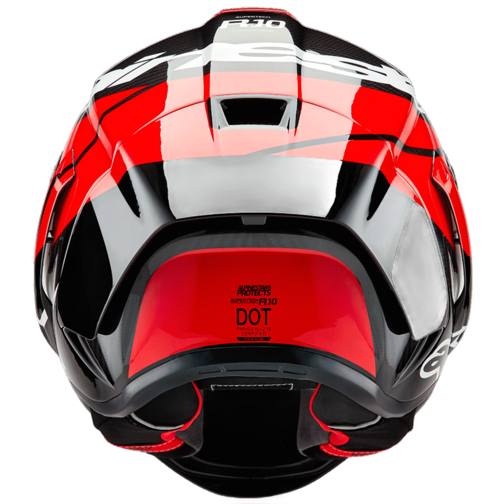 Alpinestars Supertech R10 Element ECE 06 / FIM Black / Carbon / Bright Red / Gloss White