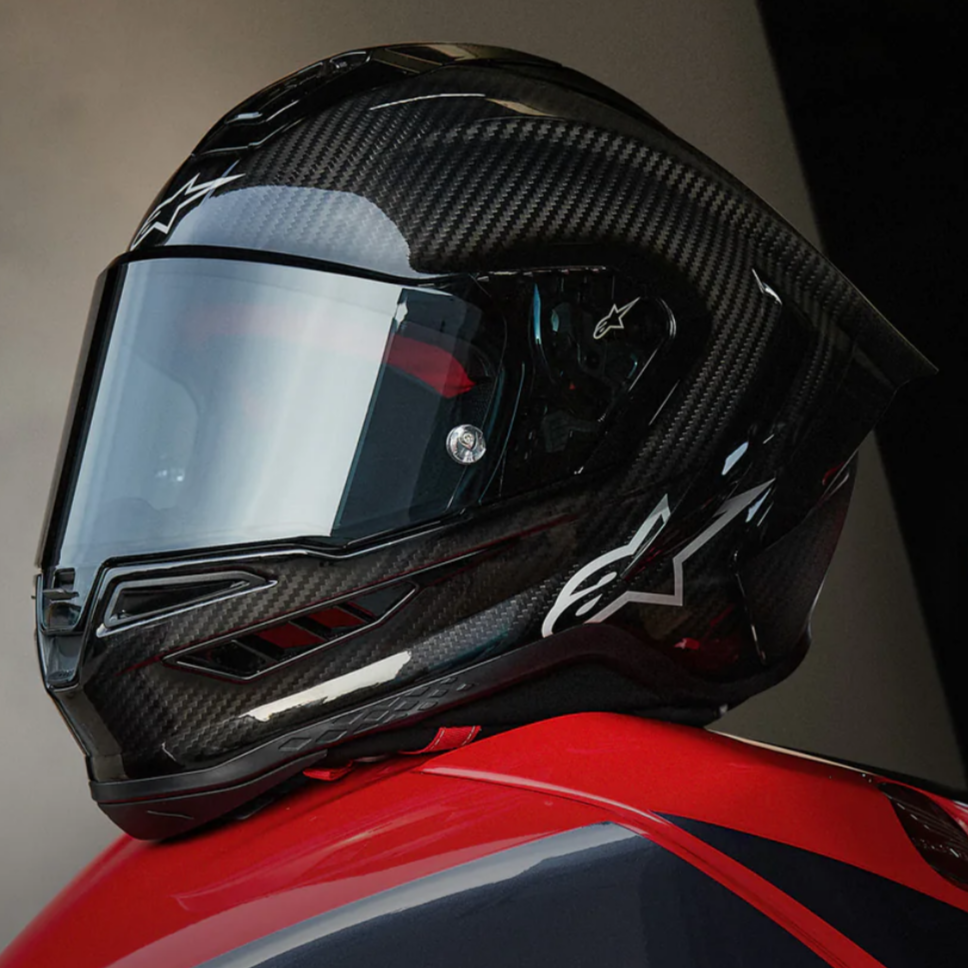 Alpinestars Supertech R10 Solid ECE 06 / FIM Matt & Gloss Black / Carbon