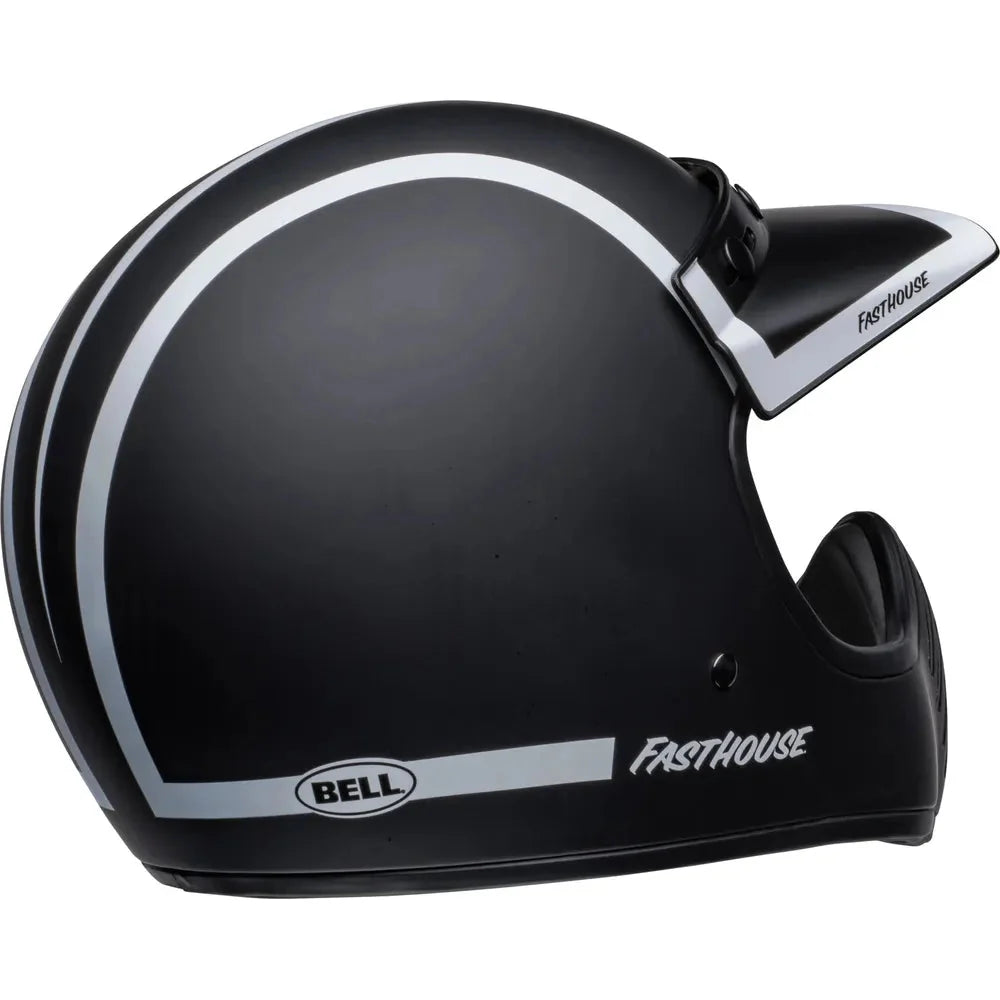 Bell Moto-3 ECE22.05 Fasthouse Old Road Adventure Matt / Gloss Black / White