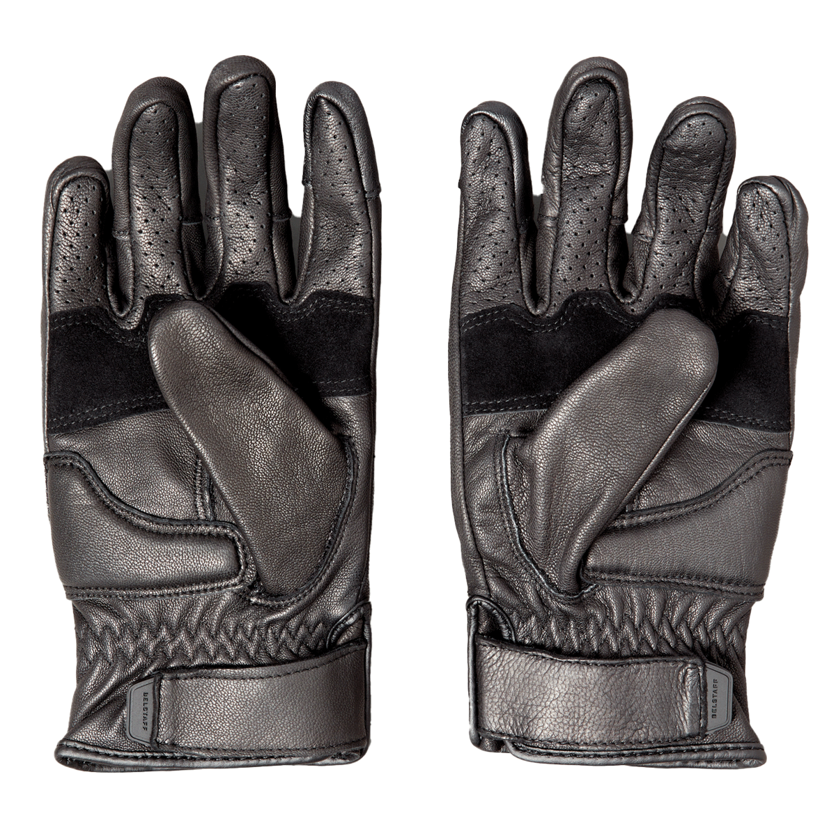 Belstaff Hampstead Leather Gloves Black / Forest Green