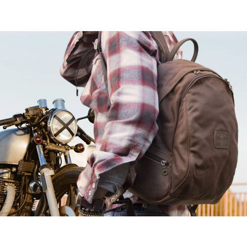 Longride Waxed Canvas Backpack Brown - 11 Liters