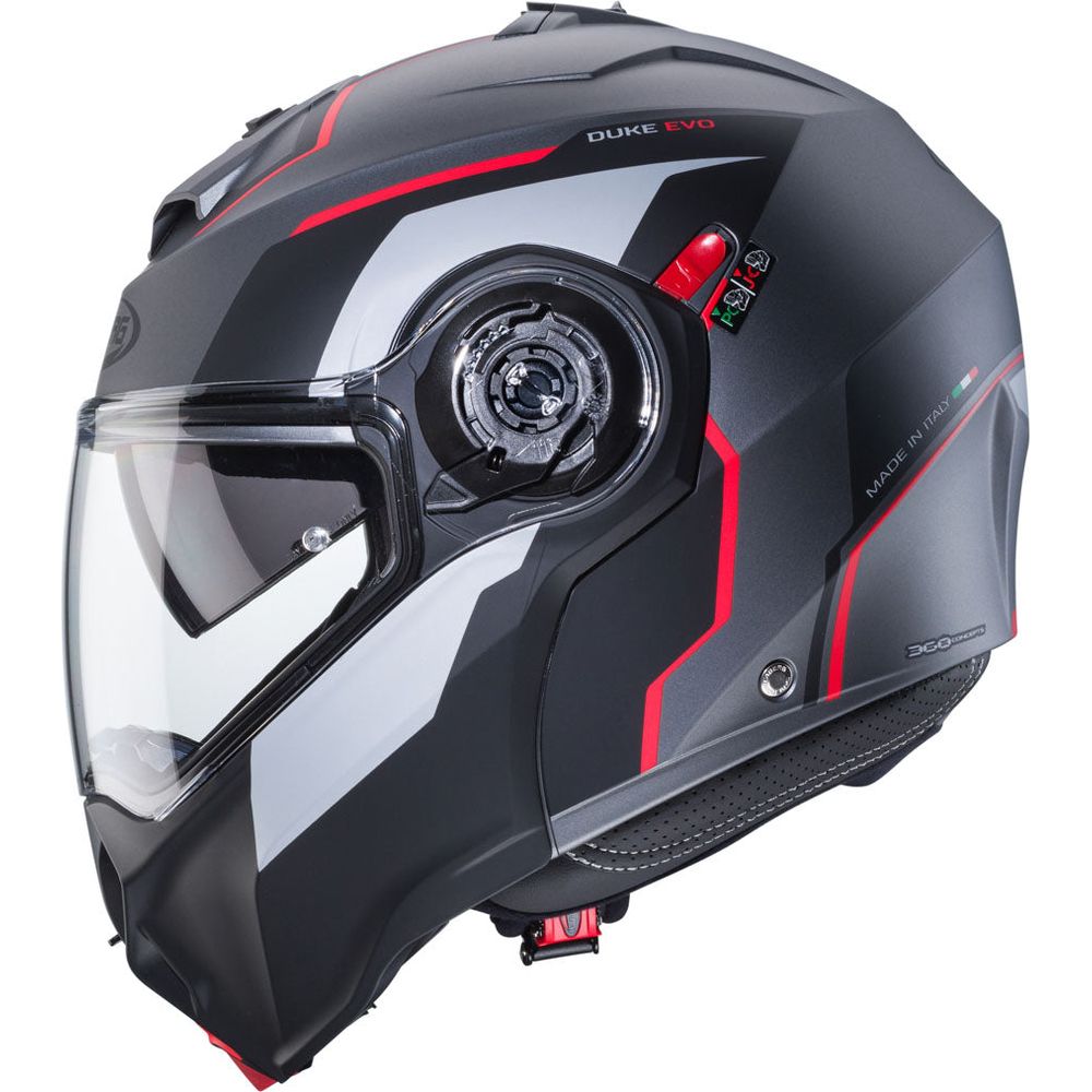 Caberg Duke Evo Move Matt Gun Metal / Black / Red