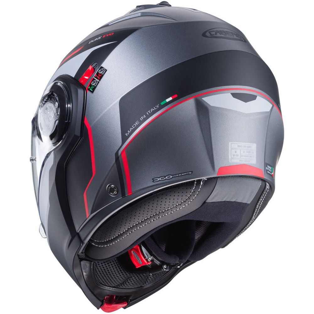 Caberg Duke Evo Move Matt Gun Metal / Black / Red