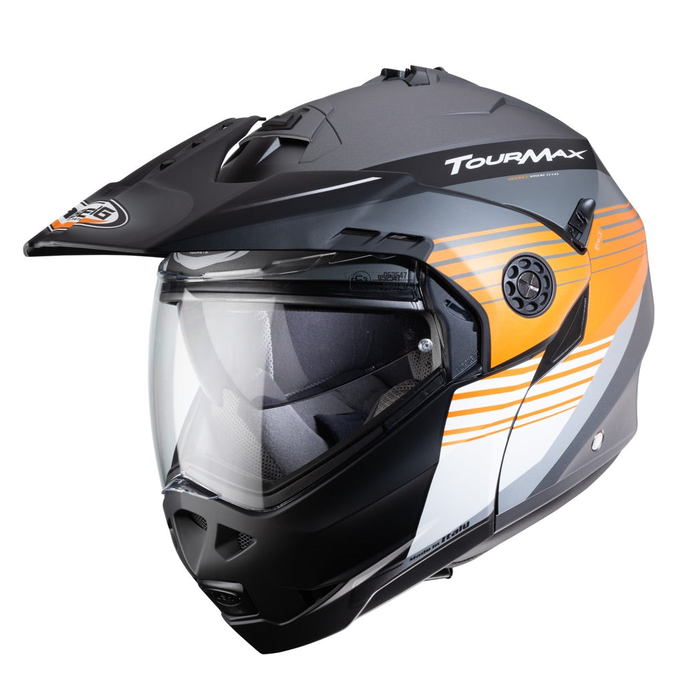 Caberg Tourmax Titan Matt Gun / Orange / White