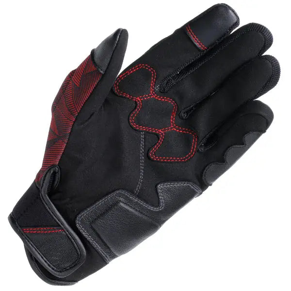 Dainese Ermex Textile Gloves Black / Lava Red