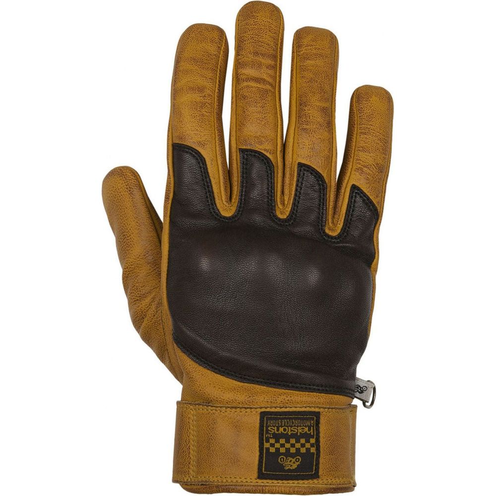 Helstons Wolf Summer Leather Gloves Gold / Brown