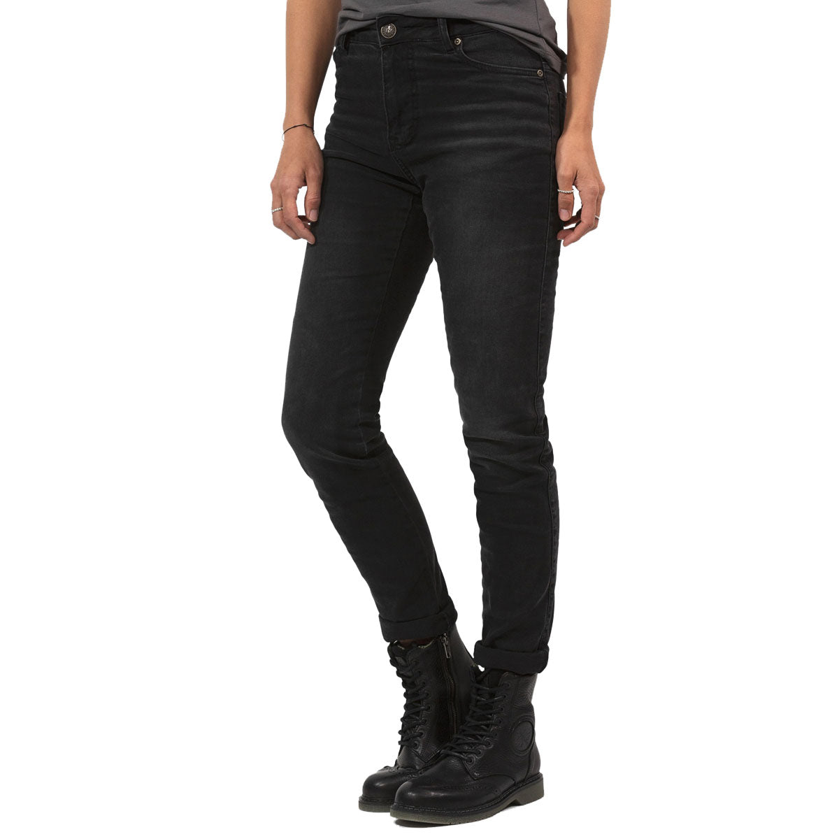 John Doe Betty Ladies High Waist Riding Denim Jeans With XTM Fiber Black Used