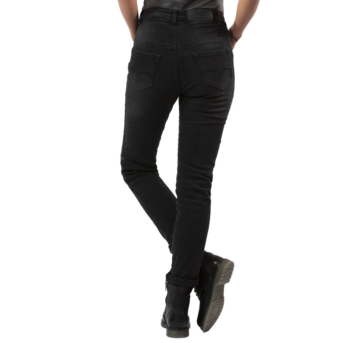 John Doe Betty Ladies High Waist Riding Denim Jeans With XTM Fiber Black Used
