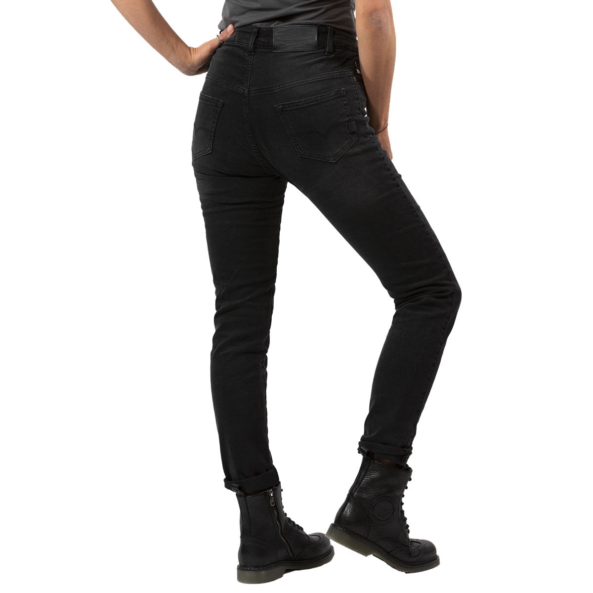 John Doe Betty Ladies High Waist Riding Denim Jeans With XTM Fiber Black Used