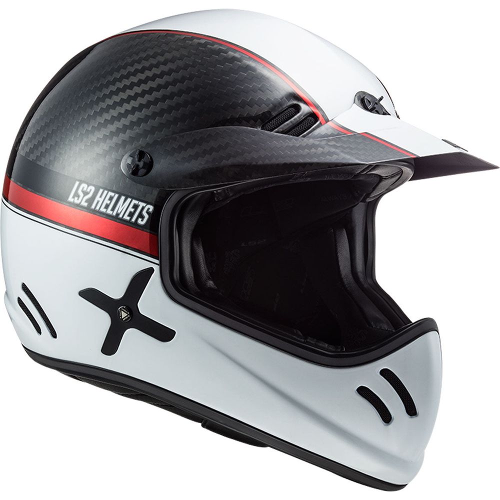 LS2 MX471 Xtra Yard Carbon / White / Red