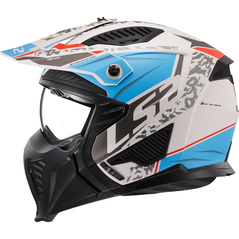 LS2 OF606 Drifter ECE 22.06 Devor Matt White / Blue