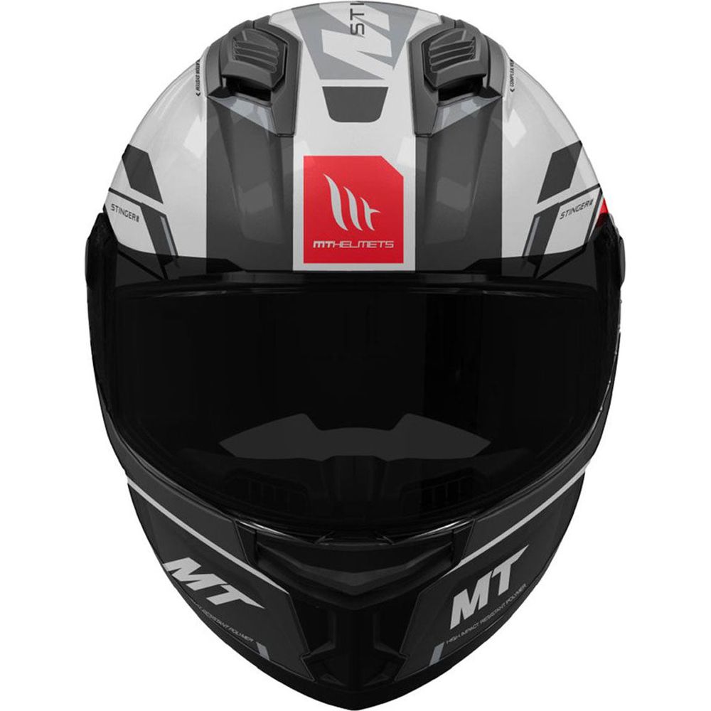 MT Helmets Stinger 2 Zivze A2 Gloss Black / White