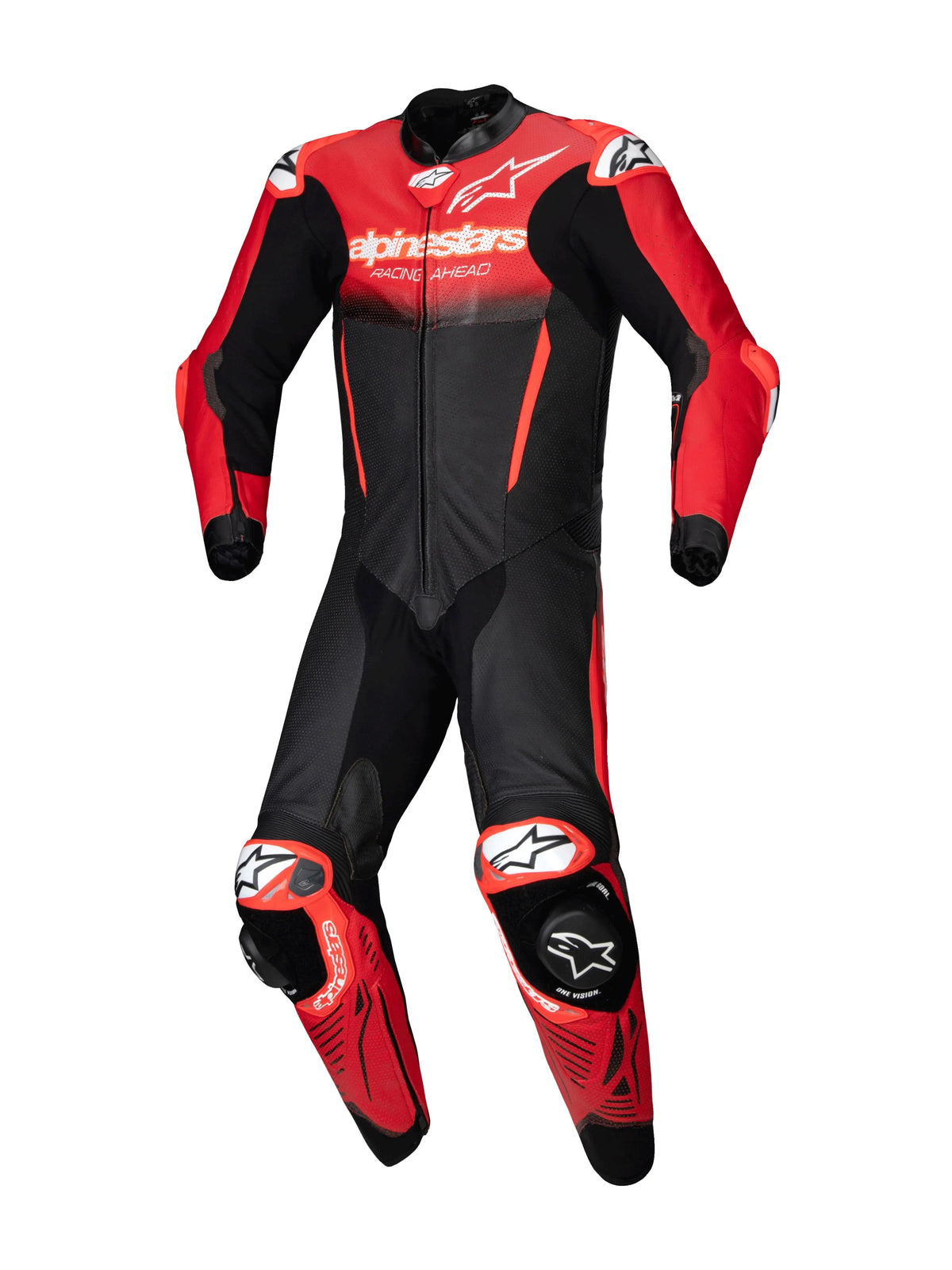 Alpinestars GP-R7 One Piece Leather Suit Black / Mid Red