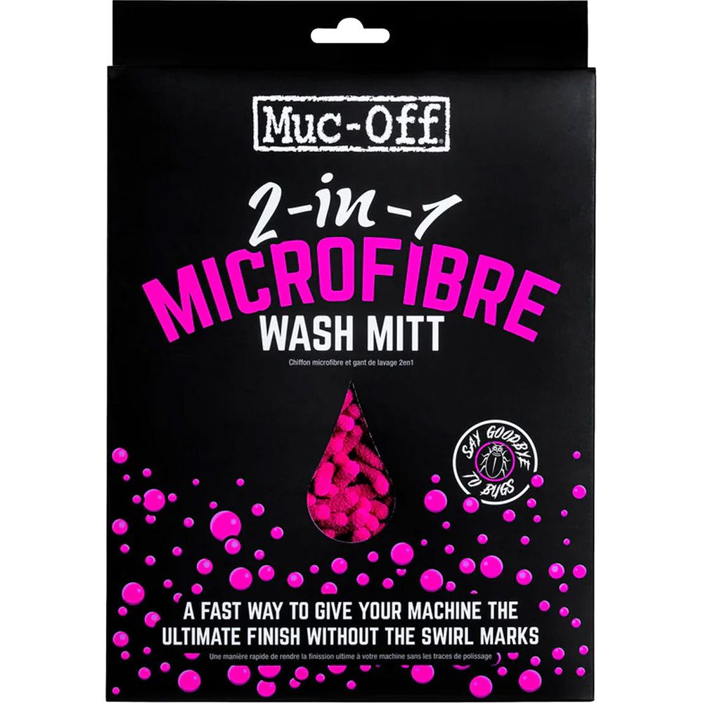 Muc-Off 2 In 1 Chennile Microfibre Washing Mitt Pink