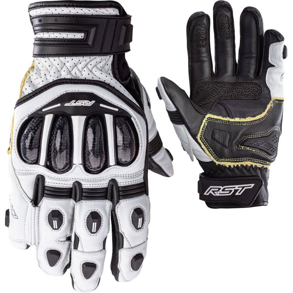 RST Tractech Evo 4 Short CE Gloves White / White / Black