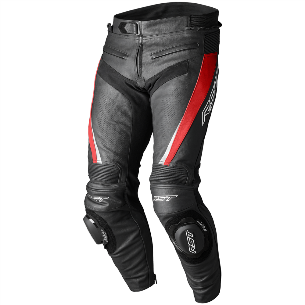 RST Tractech Evo 5 CE Leather Trousers Red / Black / White