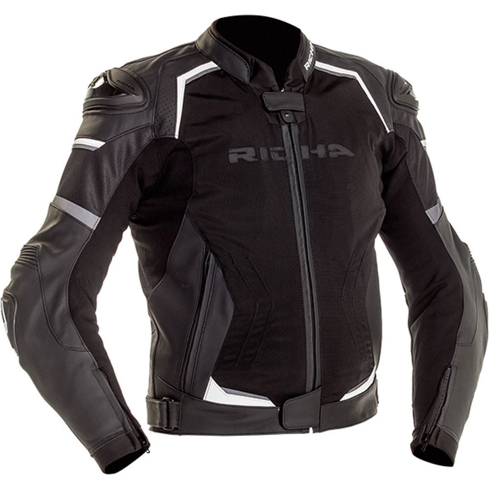 Richa Ballistic Sport Leather Jacket Black / White