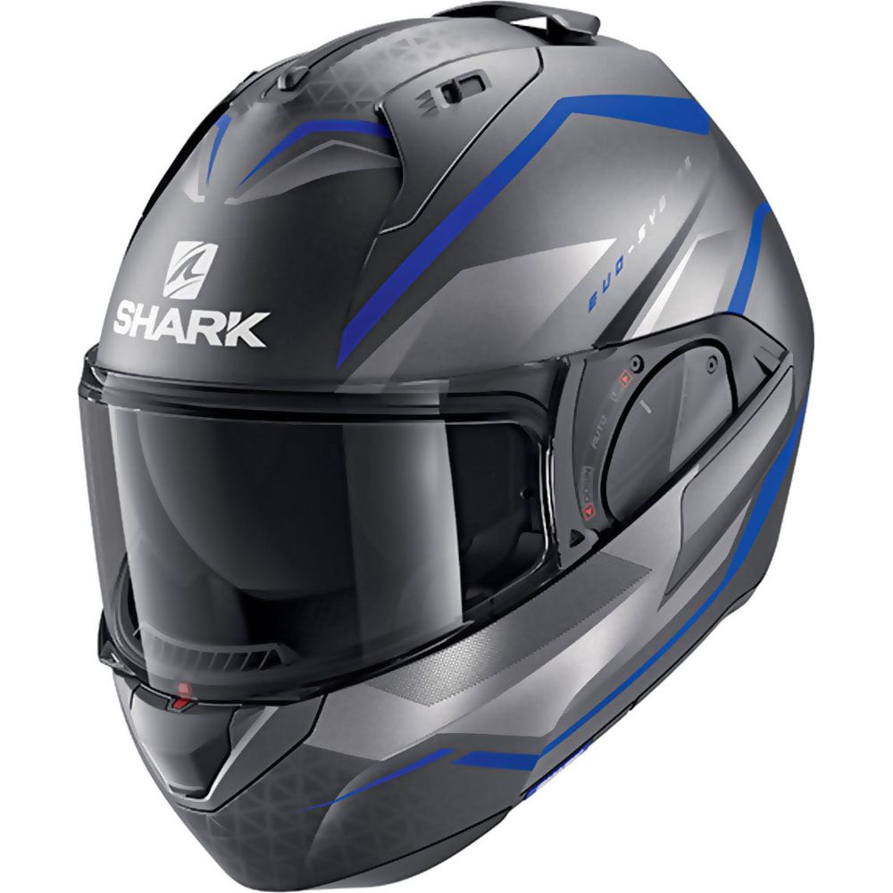 Shark Evo ES Yari Matt Anthracite / Blue / Silver