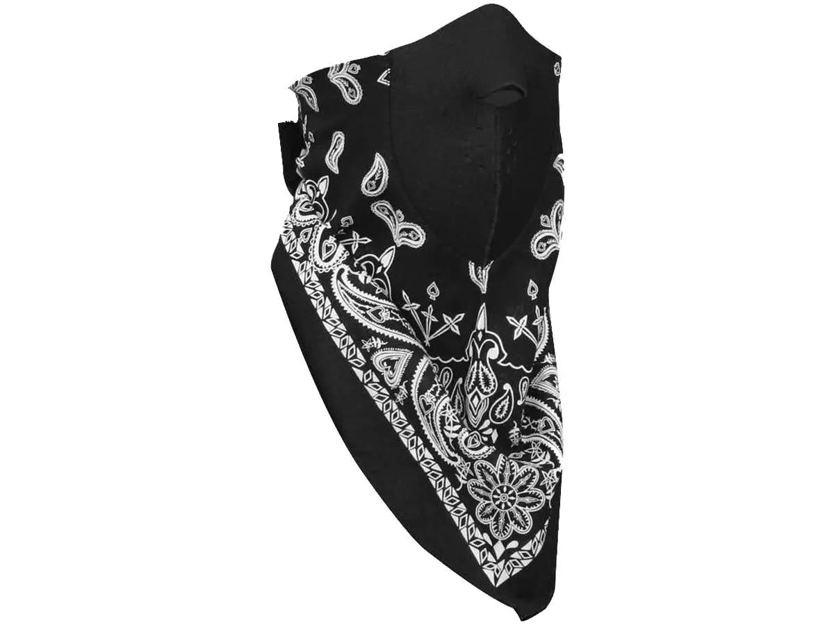 ZAN Headgear Neoprene Cotton Neodanna Black Paisley