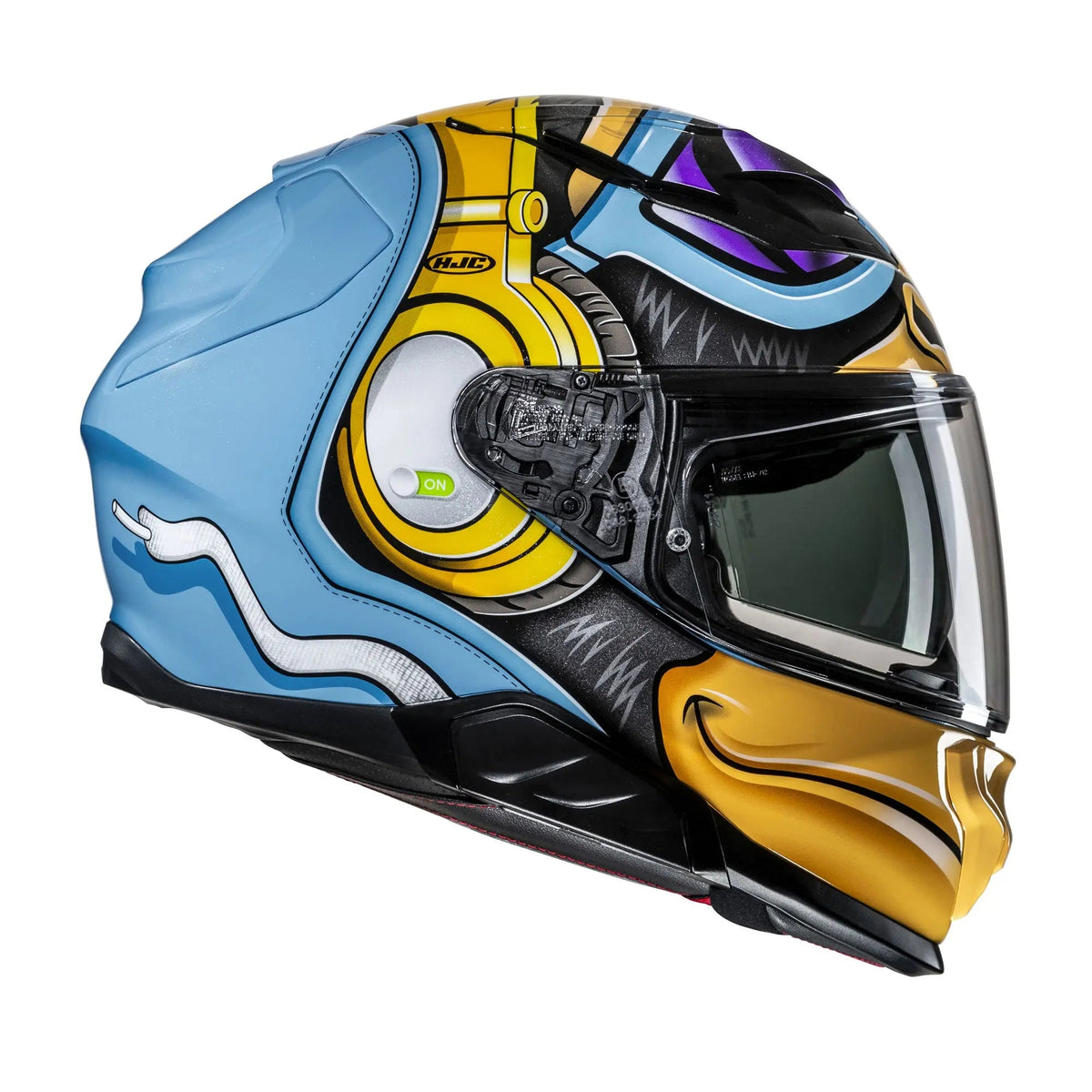 HJC F71 Monkey DJ MC23 Blue / White / Fluo Yellow