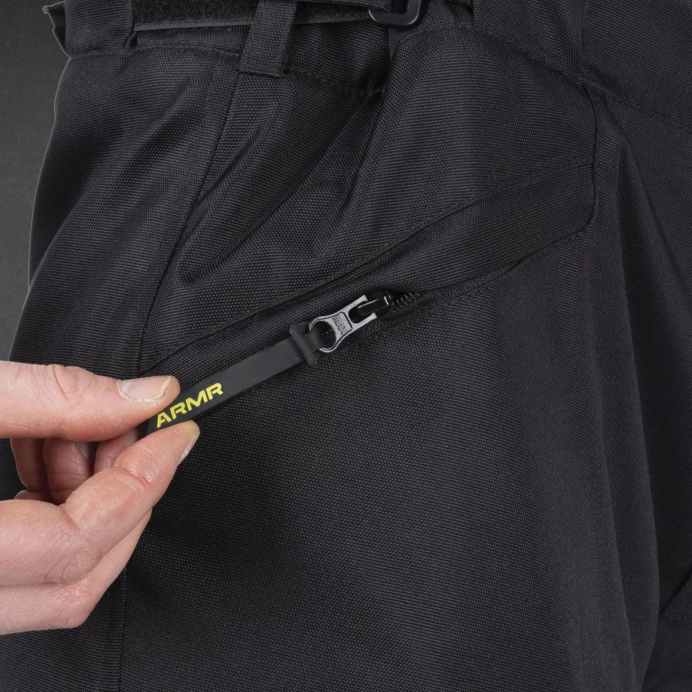 ARMR Kumaji 3.0 Waterproof Textile Trouser Black / Green / Fluo Yellow FREE 1 YEAR Returns, FREE UK Delivery | ThrottleChimp