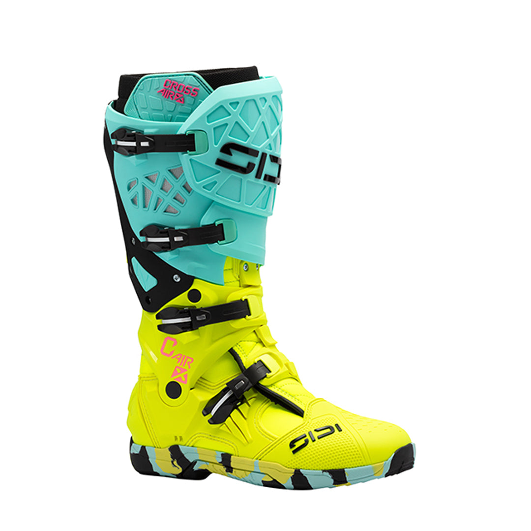 Sidi Crossair X CE Boots Mint / Fluo Yellow FREE 1 YEAR Returns, FREE UK Delivery | ThrottleChimp