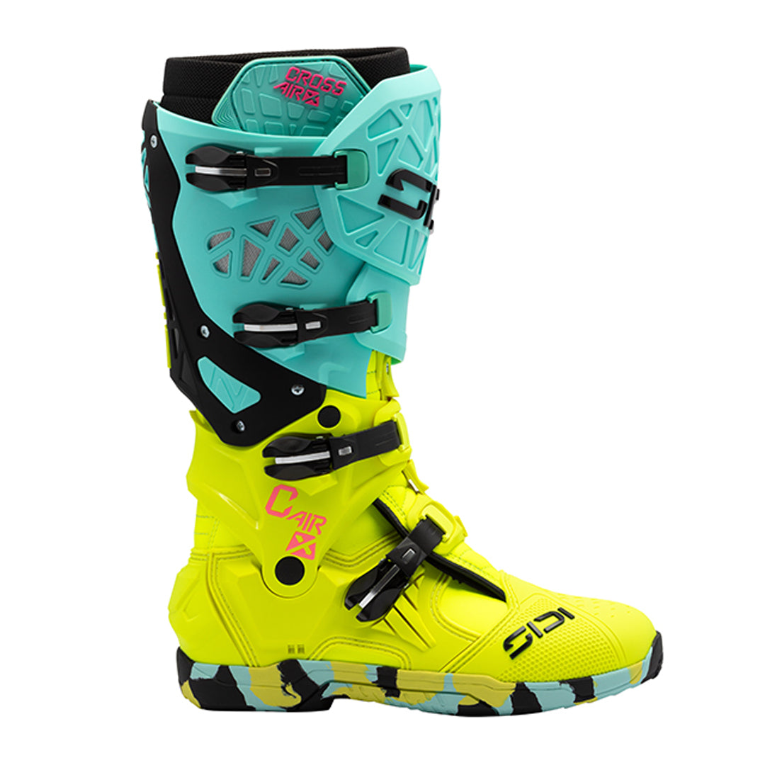 Sidi Crossair X CE Boots Mint / Fluo Yellow FREE 1 YEAR Returns, FREE UK Delivery | ThrottleChimp