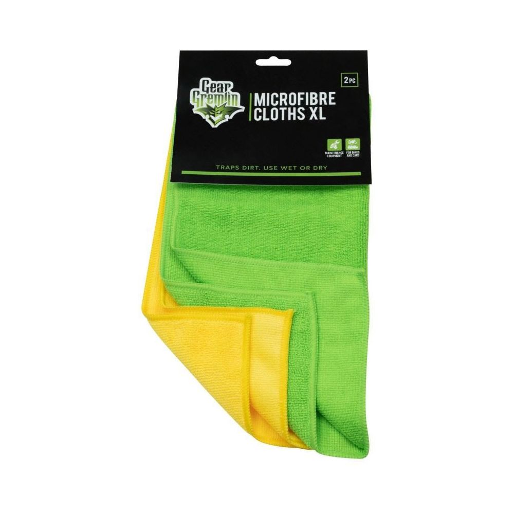 Gear Gremlin Microfibre XL Cloth - 2 Pieces FREE 1 YEAR Returns, FREE UK Delivery | ThrottleChimp