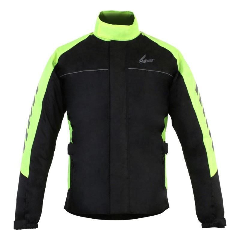 Weise Arica Rain Over Jacket Black / Neon Green FREE 1 YEAR Returns, FREE UK Delivery | ThrottleChimp