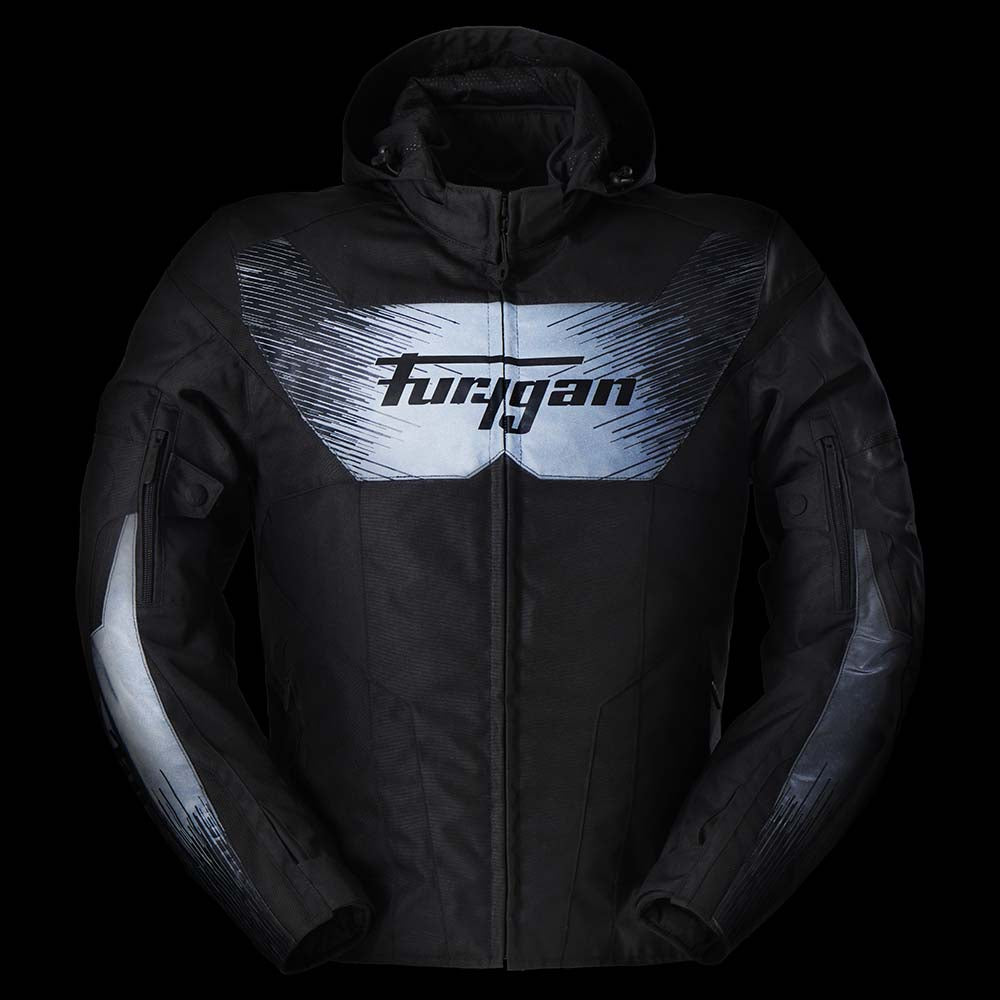 Furygan Shard HV Textile Jacket Black / Reflective Grey FREE 1 YEAR Returns, FREE UK Delivery | ThrottleChimp