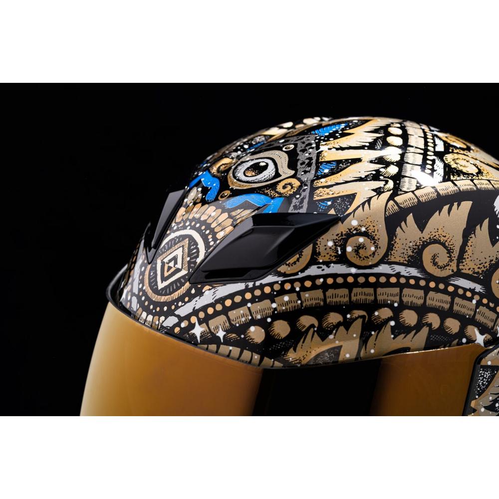 Icon Airflite Daytripper Full Face Helmet Gold FREE 1 YEAR Returns, FREE UK Delivery | ThrottleChimp