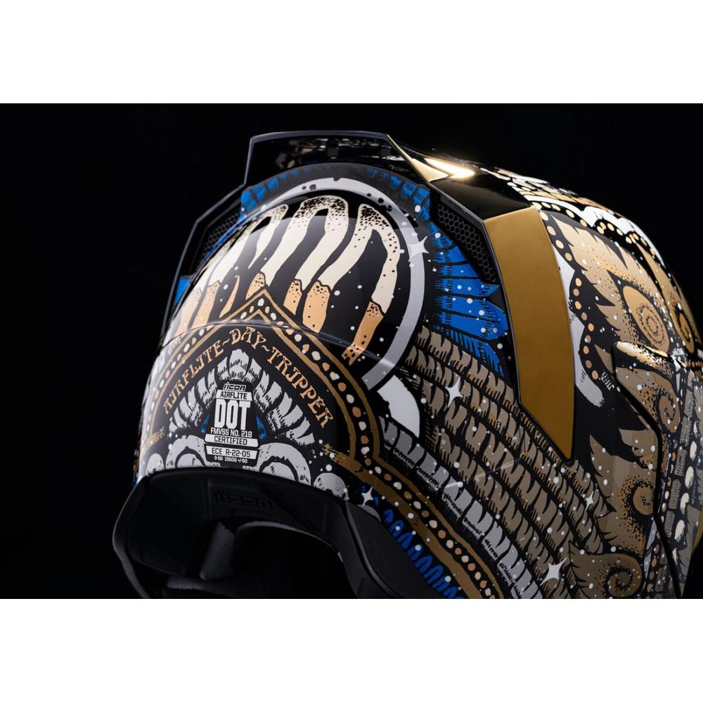 Icon Airflite Daytripper Full Face Helmet Gold FREE 1 YEAR Returns, FREE UK Delivery | ThrottleChimp
