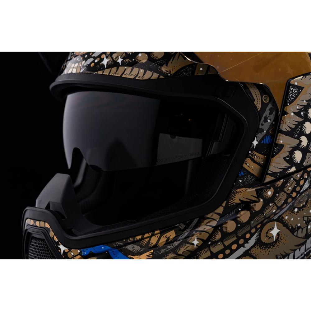 Icon Airflite Daytripper Full Face Helmet Gold FREE 1 YEAR Returns, FREE UK Delivery | ThrottleChimp
