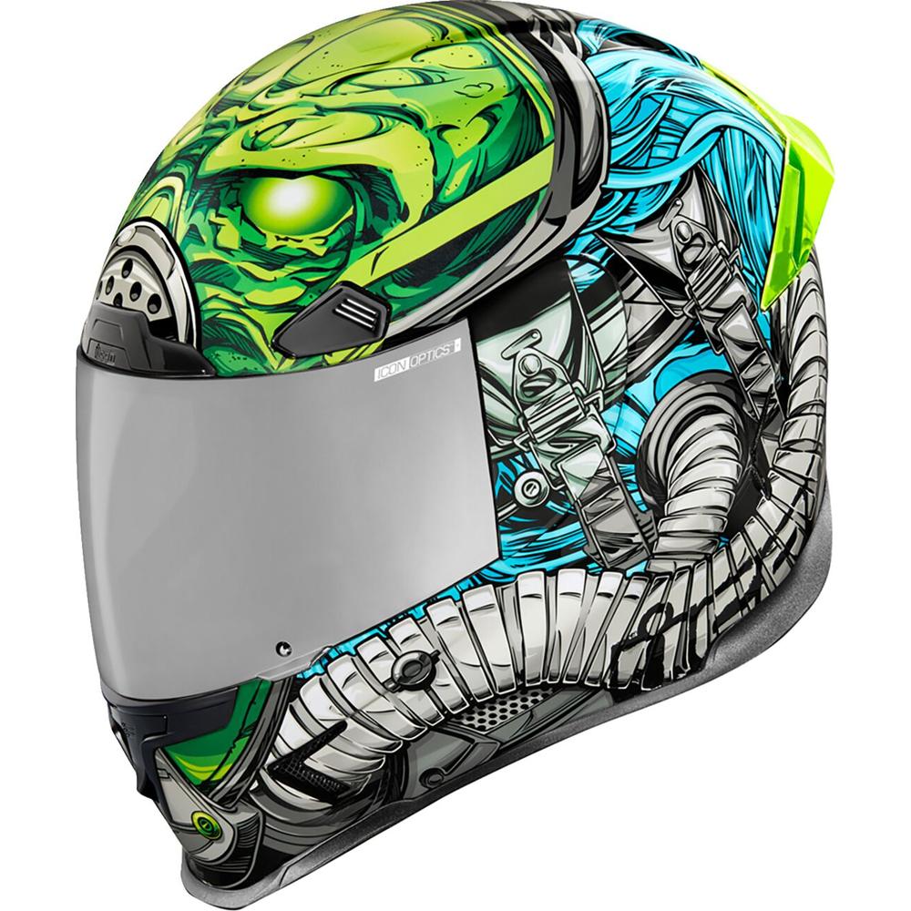 Icon Airframe Pro Outbreak Full Face Helmet Blue FREE 1 YEAR Returns, FREE UK Delivery | ThrottleChimp